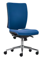 CRYSTAL židle kancelářská, kříž chrom, látka modrá